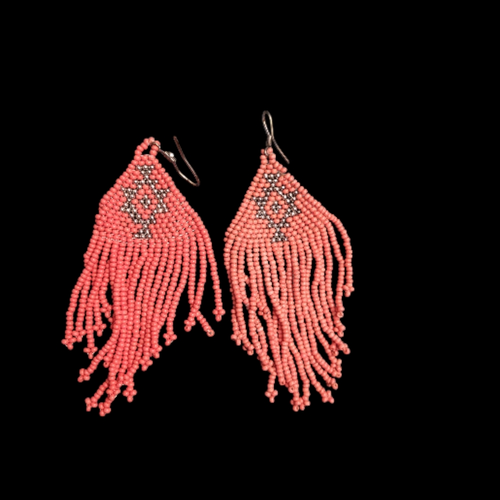 Idyllwind Coral Fringe Earrings
